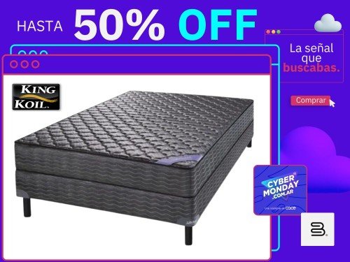 Sommier y Colchon Inducol Imperial 1 plaza 2 plazas Resortes