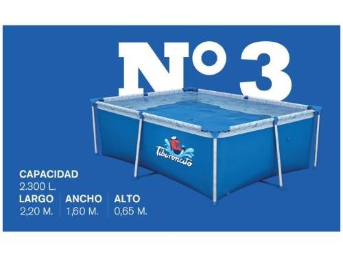 Pileta de Lona Estructural Tiburoncito N3 220x160x65cm