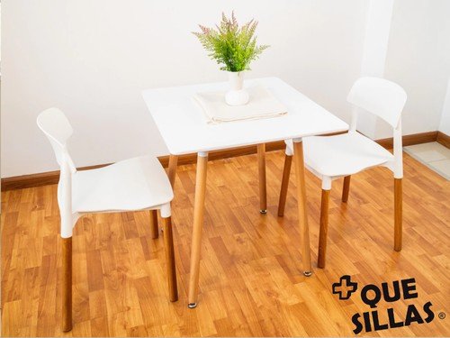 Mesa Comedor Eames 70 X 70 Madera Nordica Bar Resto