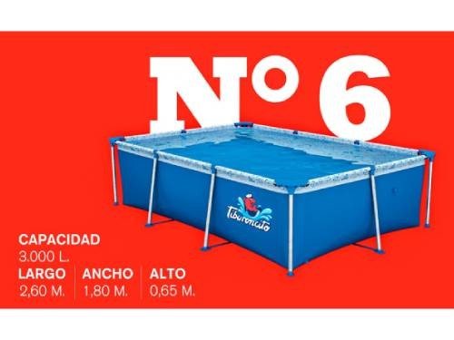 Pileta de Lona Estructural Tiburoncito N6 260x180x65cm