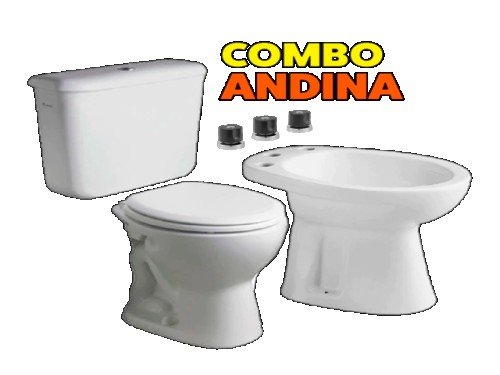 COMBO ANDINA 3 PIEZAS + ASIENTO +GRIFERIA BERNA BIDET BLACK