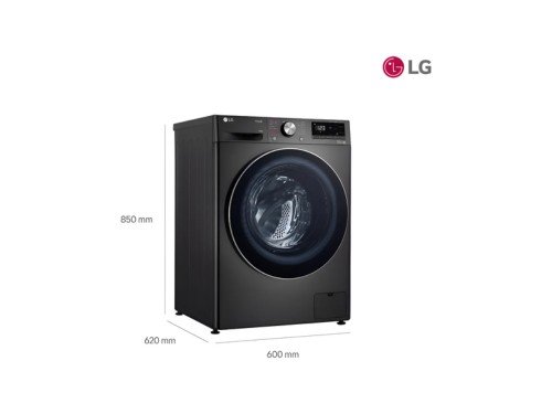Lavarropas LG Thinq 10 Kg Carga Frontal Negro