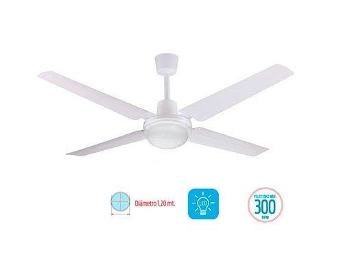 Ventilador de Techo con Lúz LED 48" Liliana