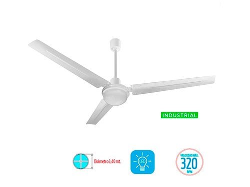 Ventilador de Techo Industrial con Lúz 56" Liliana