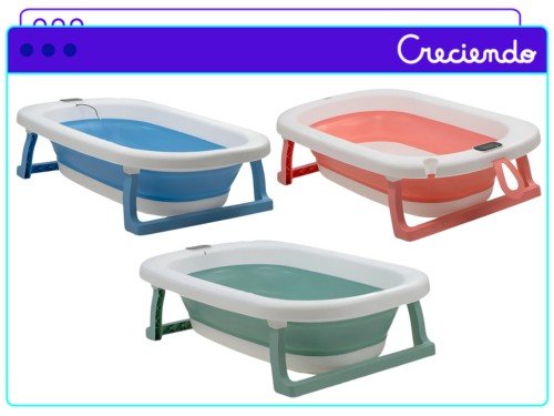 Bañera Mega Baby Oasis Con Termometro Extra Plegable
