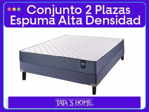 Conjunto Alta densidad Serta 2 Plazas 140x190x24