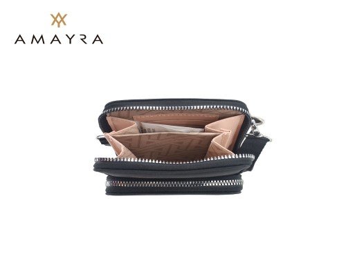 BANDOLERA PORTA CELULAR AMAYRA NEGRA