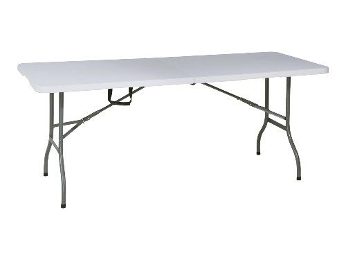 Mesa de Camping Plegable Blanca 180 x 70 x 74 cm