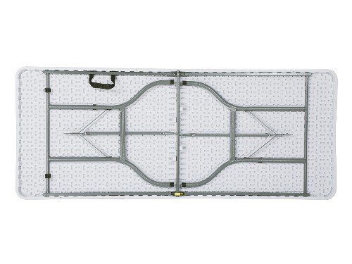 Mesa de Camping Plegable Blanca 180 x 70 x 74 cm