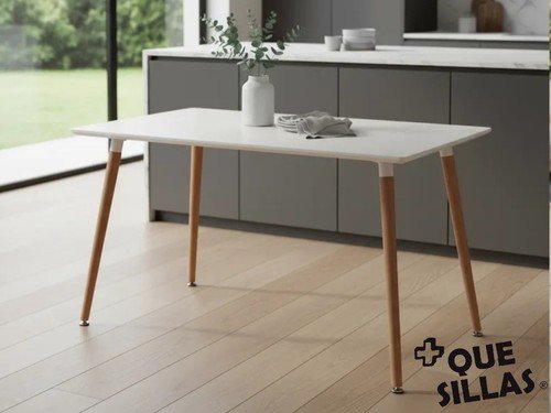 Mesa De Comedor Rectangular Eames Madera 120 X 80