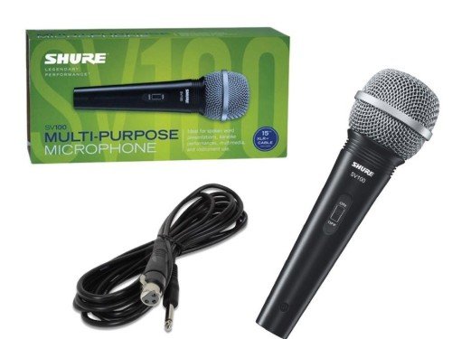 Microfono SHURE SV100 Dinamico Vocal Con Cable XLR a PLUG