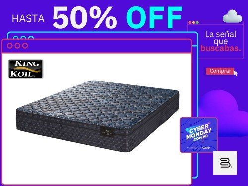 Colchon King Koil Aspen 2 Plazas 190 x 140 Resortes LK Pillow
