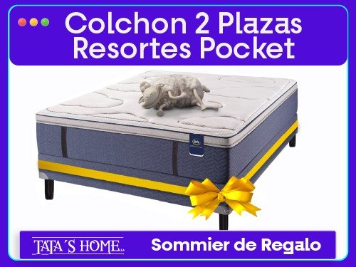 Sommier Resortes Pocket 2 Plazas Sommier de Regalo 140x190x32