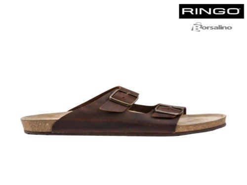 ZUECO DOS HEBILLAS RINGO CUERO