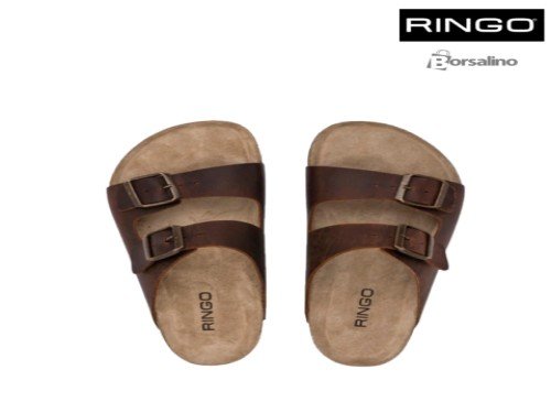 ZUECO DOS HEBILLAS RINGO CUERO