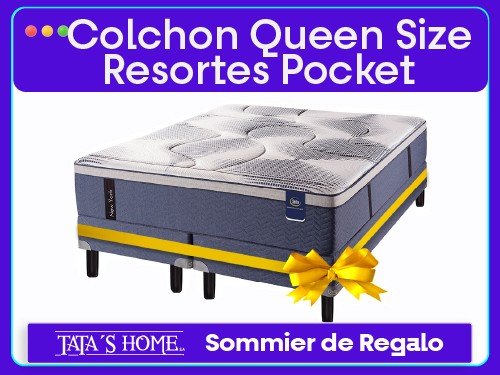 Sommier Resortes Pocket Queen Size Sommier de Regalo