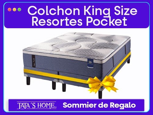 Sommier Resortes Pocket King Size Sommier de Regalo 180x200x40