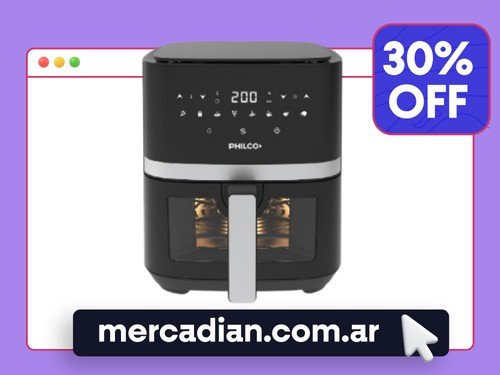 Freidora De Aire Digital 5 Lts Philco FR245PHP 1450W