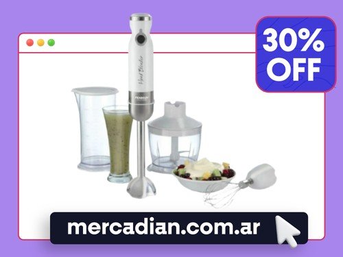 Licuadora de Mano Peabody Con Mixer Y Batidor PE-LMA327