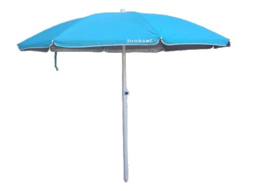 SOMBRILLA TIPO PLAYA 1.8 MTS CELESTE PASTEL