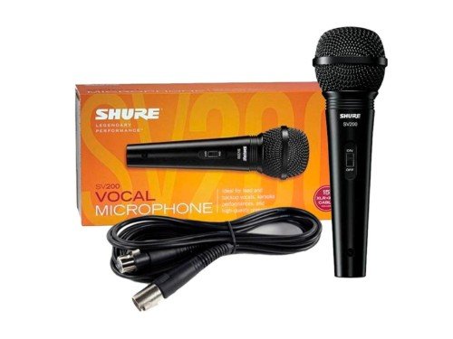 Micrófono Dinámico Shure SV200 Cardioide Con Cable XLR a XLR