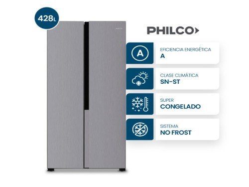 HELADERA PHILCO PHSB450X 450L SIDE BY SIDE