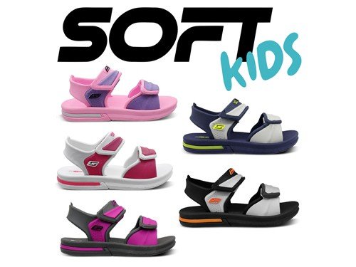 Sandalias Niños Soft Art. 06 Con Velcro Verano Pileta Playa