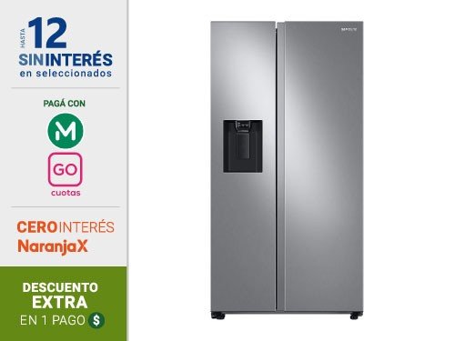 Heladera Side By Side Samsung RS27T5200S9 Spacemax 716L Silver