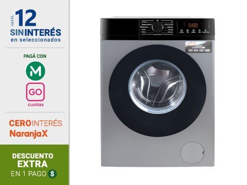 Lavarropas Automatico Panoramic PAN-WMCFSL8K 8Kg Inverter Gris