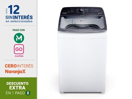 Lavarropas Automatico Whirlpool C/Superior 7;5Kg Wwh07Ab Blanco