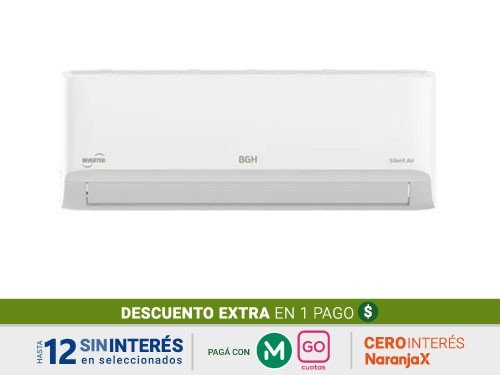 Aire Acondicionado Split Inverter Bgh Frio/Calor 6500 Watts Bsi65Wcgt