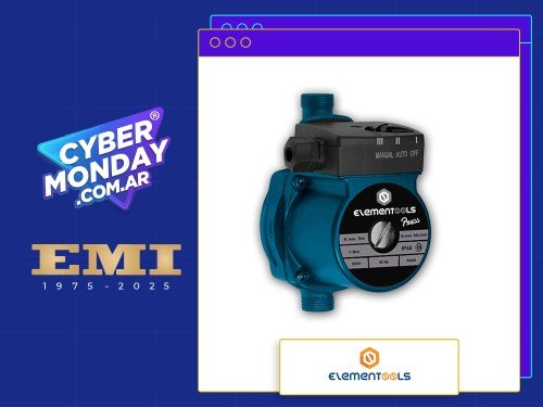 BOMBA PRESURIZ 2 BAÑOS 100W ELEMENTOOLS PRESS