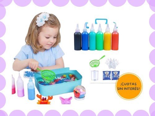 AQUA FAIRY cofre gel de agua con moldes KIT CREATIVO MAGICO