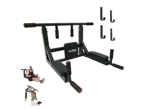 Barra Dominadas Desmontable Pared Multifuncion 300 Kg Alpina Titan Bar