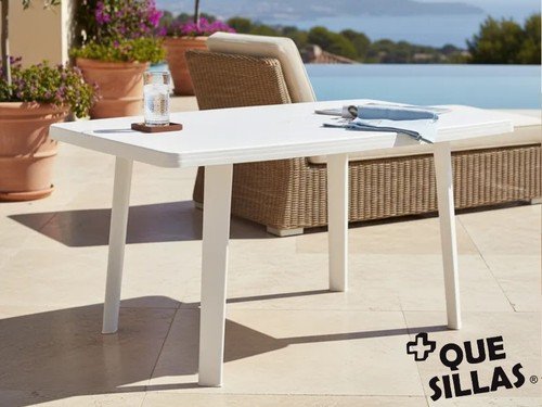 Mesa De Jardín Plástico Exterior 140 X 80 Reina