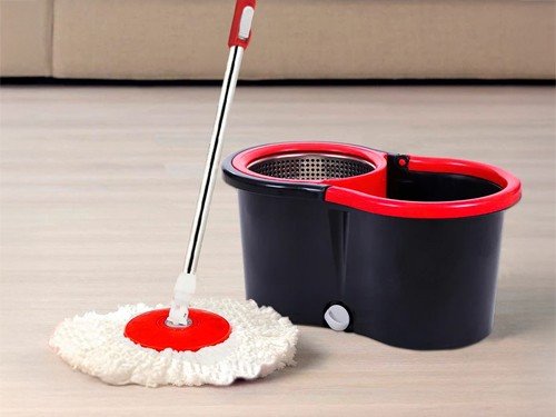 Balde Reforzado Mopa Centrifuga Trapeador Lampazo Acero