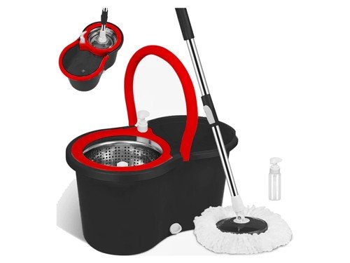 Balde Reforzado Mopa Centrifuga Trapeador Lampazo Acero