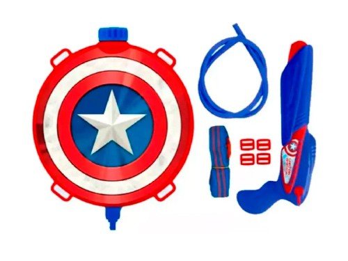 Mochila de Agua Circular con Pistola Capitán América
