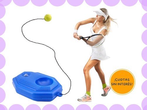 Kit entrenamiento tenis con base rebote tenis VIRAL. juego tenis