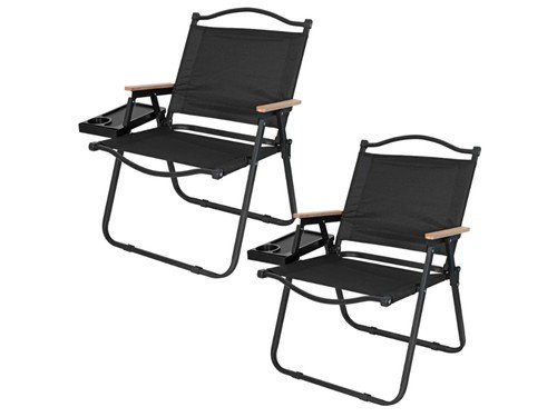 Kit X2 Sillas Plegables Camping Portavaso Alpina Lounge Pro