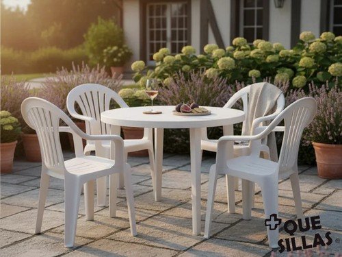 Sillón Plástico Apilable Reforzado jardín exterior Silla Savoy
