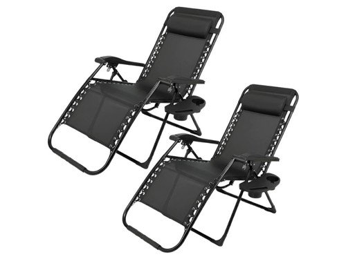 Combo 2 Sillas Reposeras Gravedad Cero Plegables Reforzadas Alpina Rel