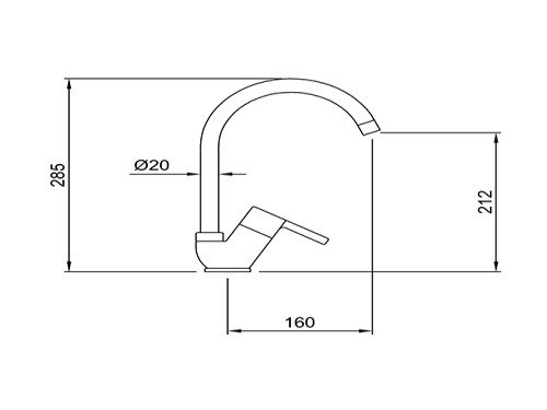 GRIFERIA COCINA MESADA MONOCOMANDO BETIS PEIRANO