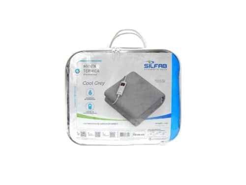 Frazada Termica Silfab 1 Plaza 6 Temperaturas Gris