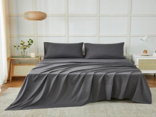 JUEGO DE SABANAS 1 1/2PL FUL025 CLASSIC GRIS TOPO FULLBLANC