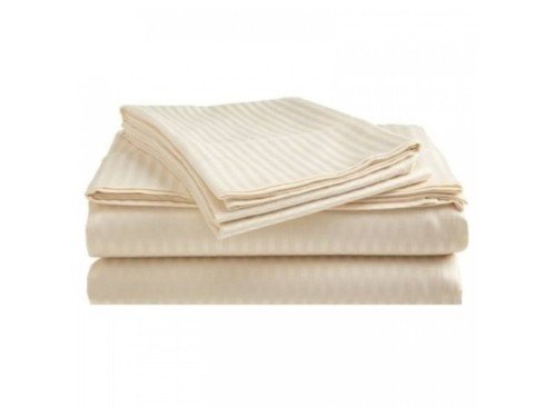 Sábana Hotelera Stripes Queen Natural Cotton Touch 600 Hilos