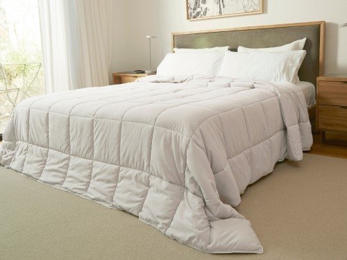 Acolchado Simil Plumón Plumage Queen Blanco
