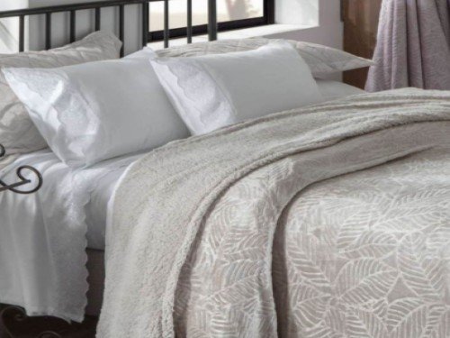 FRAZADA QUEEN FUL041 VERMONT 001 BEIGE FULLBLANC