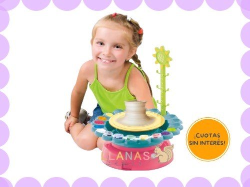 Maquina arcilla giratoria niños . KIT moldear y diseñar cerámica
