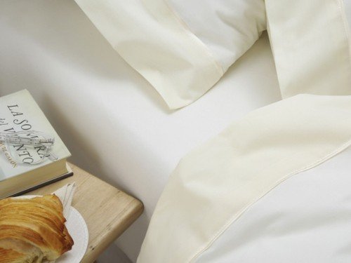 Sábana Provence Queen Natural - 200 Hilos 100% Algodón con borde